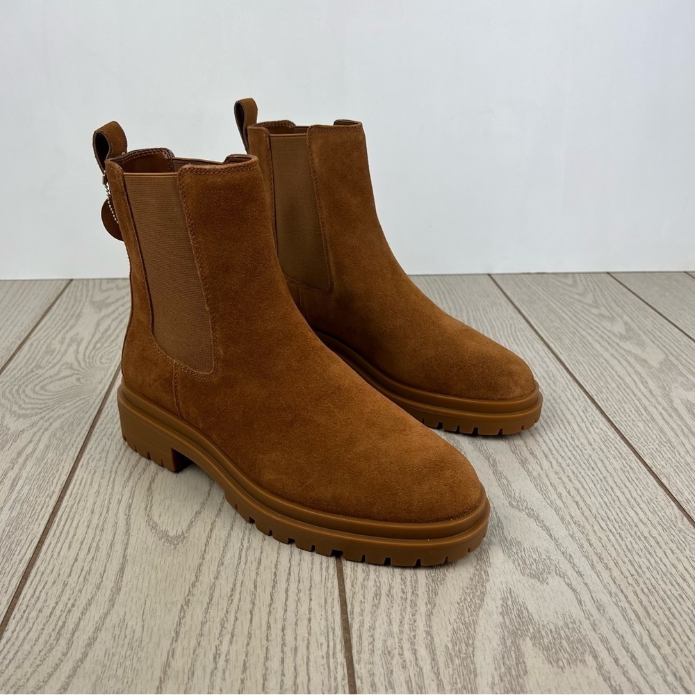 Lauren Ralph Lauren Women's Corinne Leather Ankle Boots 10B Brown Suede $247